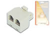 Dedoubleur Modulaire 6 broches 4 contacts - 1 Mâle / 2 x Femelle