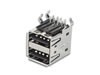 Double connecteur USB A Femelle, coudé, montage chassis