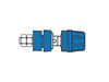 Douille 4mm avec Bouchon Imperdable- Bleu (pki 10A)