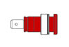 Douille de Securite Isolee 4mm, Rouge (seb 2620-f6,3)