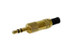 Fiche Jack 3.5mm Stéréo Mâle, Doré