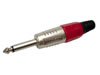 Fiche Jack 6.35mm Mono Mâle, rouge