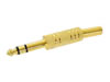 Fiche Jack 6.35mm Stéréo Mâle, doré