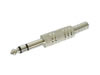 Fiche Jack 6.35mm Stéréo Mâle, métallique