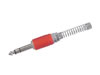 Fiche Jack 6.35mm Stéréo Mâle, rouge, avec Capot Plastique