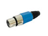 Fiche XLR Femelle Nickelée 3 Broches - Bleu
