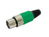Fiche XLR Femelle Nickelée 3 Broches - Vert