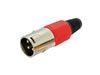Fiche XLR Male Nickelée 3 Broches - Rouge