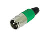 Fiche XLR Male Nickelée 3 Broches - Vert