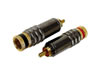 Fiches (2 Pcs) RCA Professionnelles Males - Dorée - Boitier Metallique Noir