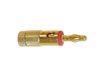 Fiches Bananes Dorées 4mm - Rouge