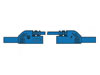 Hirschmann - Cordon de Mesure Isole 4mm 25 cm avec Reprise - Bleu (MLB-Sh/Ws 25/1)
