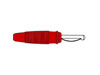 Hirshmann - Fiche 4mm a Trou Transversal, a Souder - Rouge (vq 30)