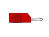 Hirshmann - Fiche Multicontacts 4mm a Trou Transversal et Reprise Arriere - Rouge (bsb 20k)