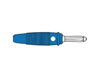Hirshmann - Fiche Multicontacts 4mm a Trou Transversal - Bleu (bula 20k)