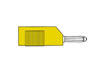 Hirshmann - Fiche Multicontacts 4mm a Trou Transversal et Reprise Arriere - Jaune (bsb 20k)