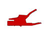 Hirshmann - Pince crocodile isolee 4mm 34A - rouge (ak2b 2540)