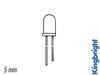 L-7114pwc LED Blanche Transparente 5mm 1200mcd