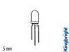LED Bicolore Rouge / Verte 5mm - Blanc Diffusant
