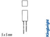 LED Carree Verte Diffusante 5 x 5mm 8mcd