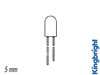 LED Jaune Diffu 5mm 32mcd
