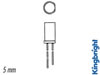 LED Plate Jaune Diffusante 5mm 8mcd