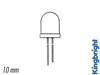 LED Rouge Transparente 10mm 2000mcd