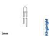 LED Superlumineuse Verte Diffusante 3mm 40-60mcd