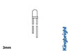 Leds Standard 3mm - Rouge Transparent 125mcd