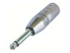 Neutrik - NA2MP - Adaptateur XLR 3p mâle - Jack 6.35 mono mâle
