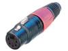 Neutrik - NC5FX-B - Connecteur XLR, 5 Points Femelle, Doré, Boitier Noir, Noir