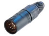 Neutrik - NC5MX-B - Connecteur XLR, 5 Points Male, Doré, Boitier Noir